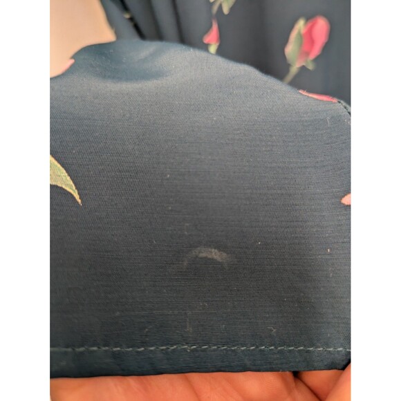 Vintage Coldwater Creek Blue Floral Rose Floor Length Dress sz 4 Bridesmaid Boho - Picture 14 of 16